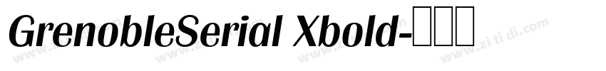 GrenobleSerial Xbold字体转换